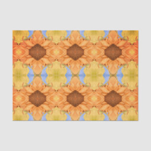 Papel De Seda Girassóis Amarelo Aquarela Padrão Boho