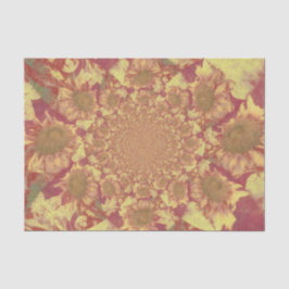 Papel De Seda Girassóis Amarelo Decoupage Aquarela Arte Floral