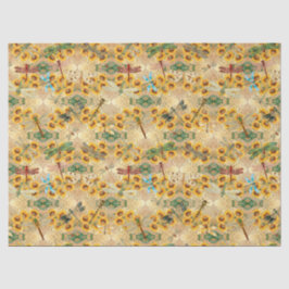 Papel De Seda Girassóis e Dragões Série Design 1