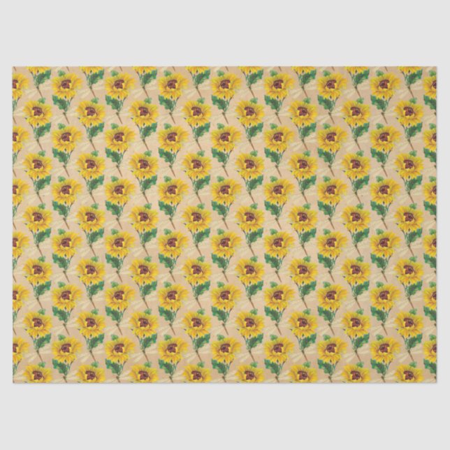 Papel De Seda Girassóis e Dragões Série Design 10 (Frente )