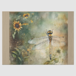 Papel De Seda Girassóis e libélula