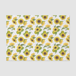 Papel De Seda Girassóis e sementes de girassol amarelos