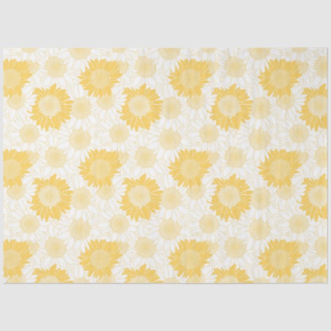 Papel De Seda Girassol Amarelo (Frente )