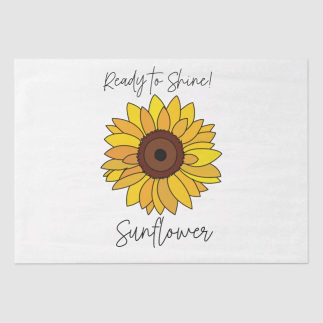 Papel De Seda Girassol pronto para brilhar girassol (Frente )