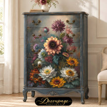 Girassol Sonhador Lótus Floral Decoupage