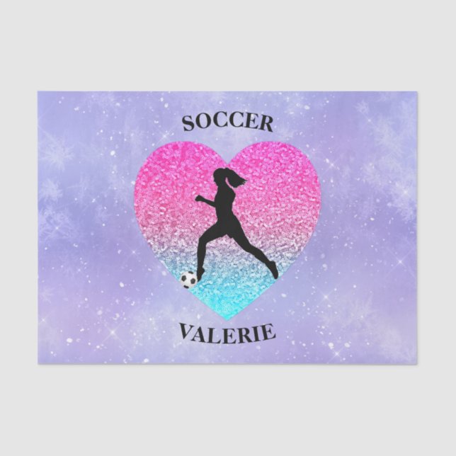 Papel De Seda Girls Love Soccer (Frente )