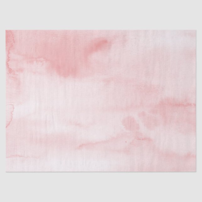 Papel De Seda Girly Blush Pink Watercolor (Frente )