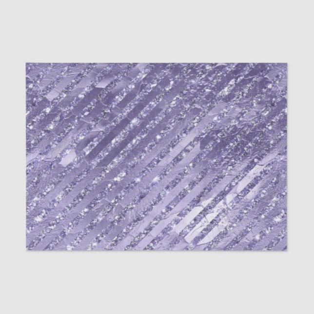 Papel De Seda Girly Glam Purple Glitter Strike Aniversário (Frente )