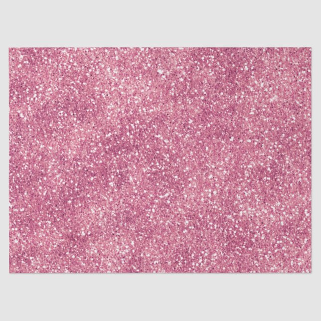 Papel De Seda Girly Pink Glitter Sparkle Glitz    (Frente )