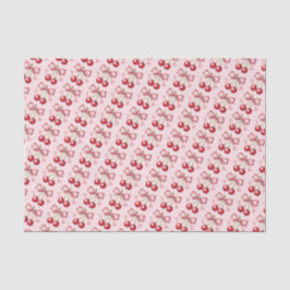 Papel De Seda Girly Pink Red Coquette Cherry