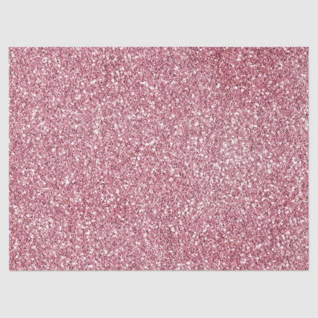 Papel De Seda Girly Pink Rose Glitter (Frente )