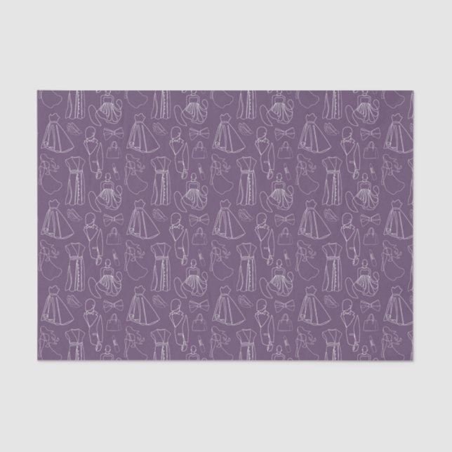 Papel De Seda Girly Things (Design 10 da Série Purple) (Frente )