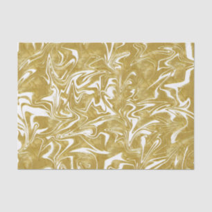 Papel De Seda Giro Elegante Amarelo Dourado e Preto Glam