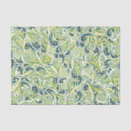 Papel De Seda Giro verde e azul