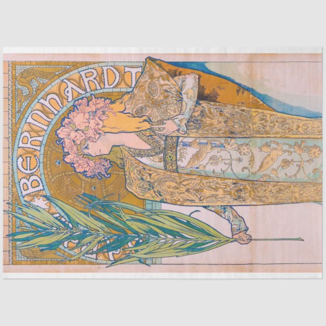 Papel De Seda Gismonda, Sarah Bernhardt, Mucha (Frente )