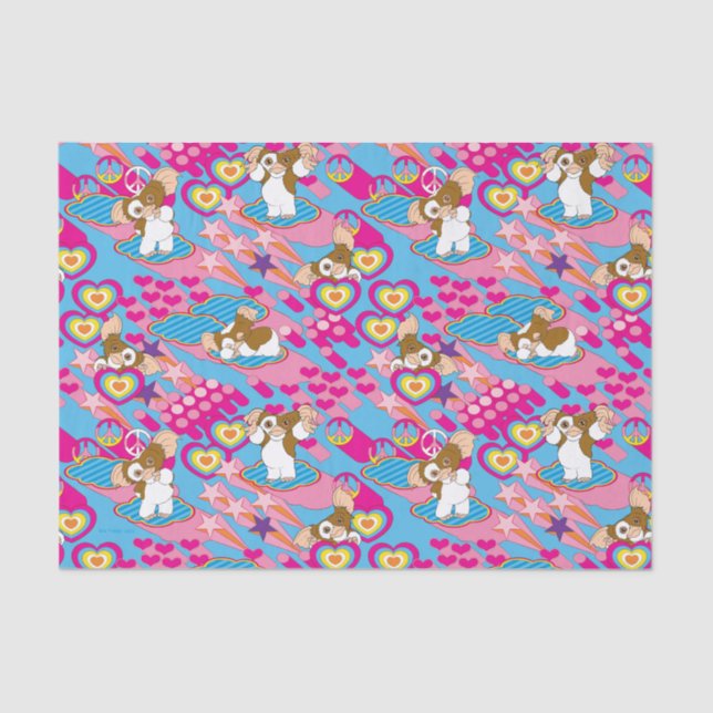 Papel De Seda Gizmo | Pink Peace & Love Pattern (Frente )