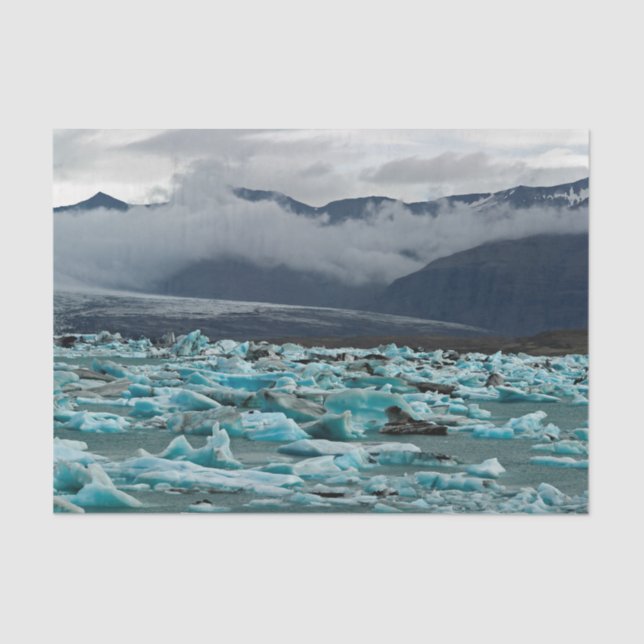 Papel De Seda Glacial Lake Jokulsarlon - Islândia (Frente )