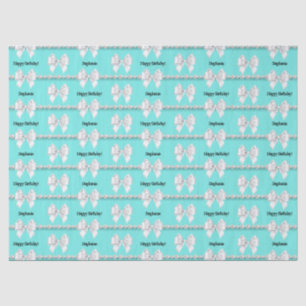 Papel De Seda Glam Aqua Blue Tiffany Theme Bougie Happy Birday
