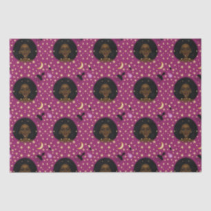 Papel De Seda Glam Black Woman Afro Hair pic batom rosa