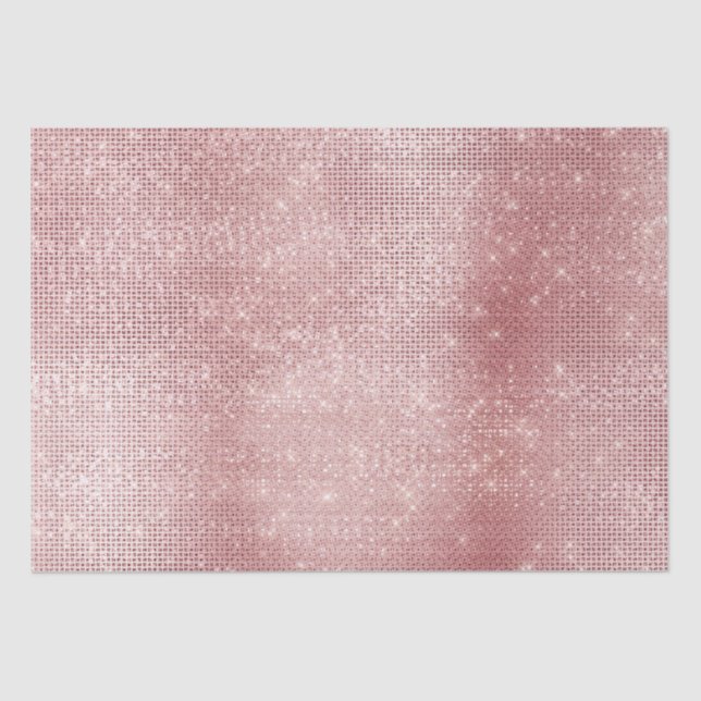 Papel De Seda Glam Blush Glitzy Sparkle Rosa (Frente )