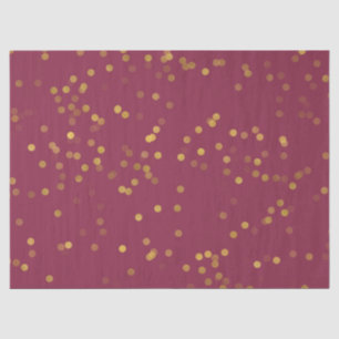 Papel De Seda Glam Confetti Dourado Burgundy