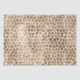 Papel De Seda Glam Dourada Giraffe Impressão