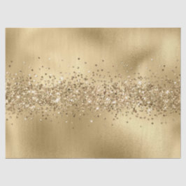 Papel De Seda Glam Dourado Glitzy Sparkle Glitter   