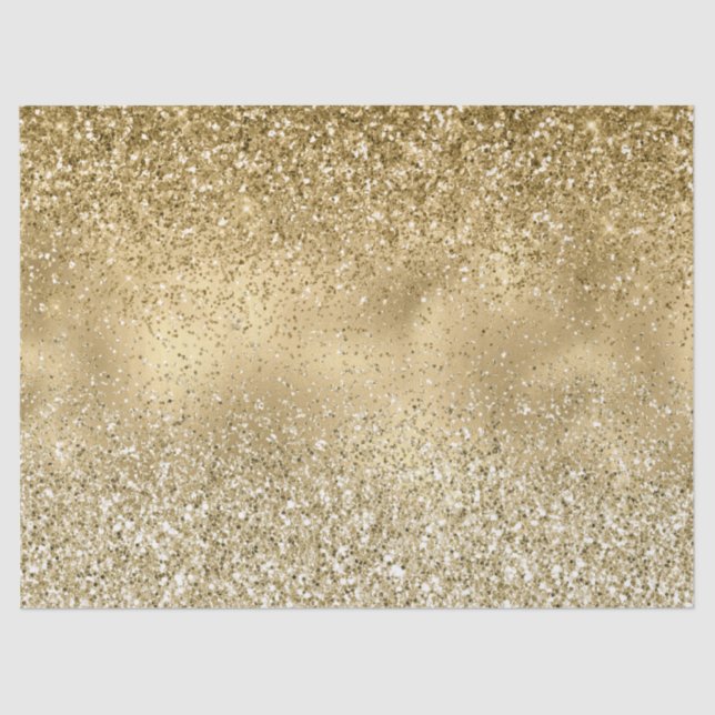 Papel De Seda Glam Dourado Glitzy Sparkle Glitter      (Frente )