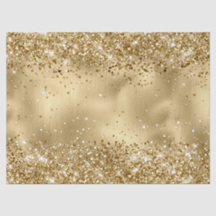 Papel De Seda Glam Dourado Luxe Glitzy Sparkle Glitter      