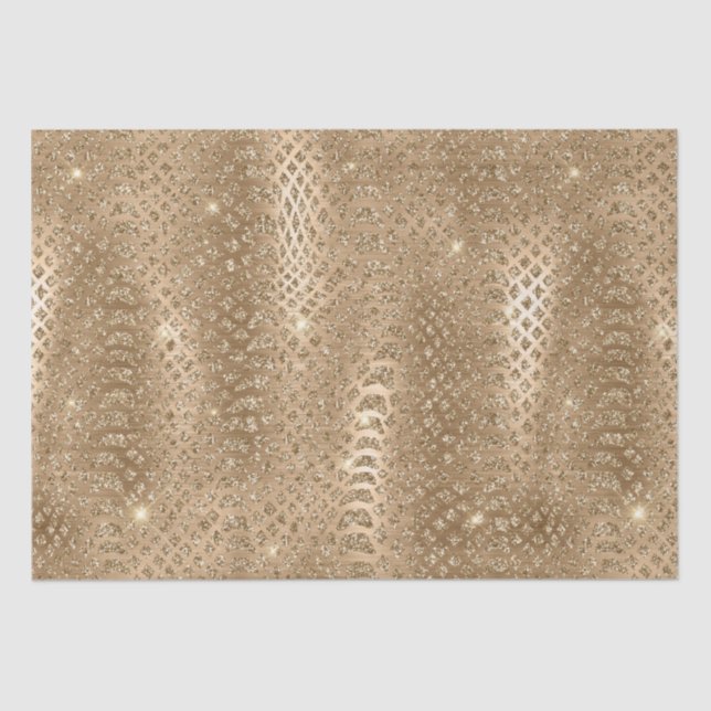 Papel De Seda Glam Glitter Cobra (Frente )