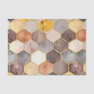 Papel De Seda Glam Honey Comb Blush Champagne Abstrato