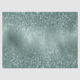 Papel De Seda Glam Teal Aqua Pine Green Glitzy Glitzy