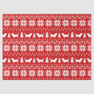 Papel De Seda Glen of Imaal Terriers Natal Patterno Red