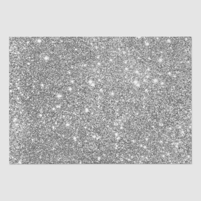 Papel De Seda Gliters de Prata (Frente )