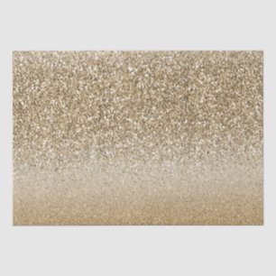 Papel De Seda Glitter branco Dourado