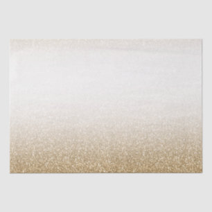 Papel De Seda Glitter branco Dourado