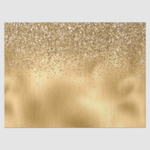 Papel De Seda Glitter Brilhante Dourado