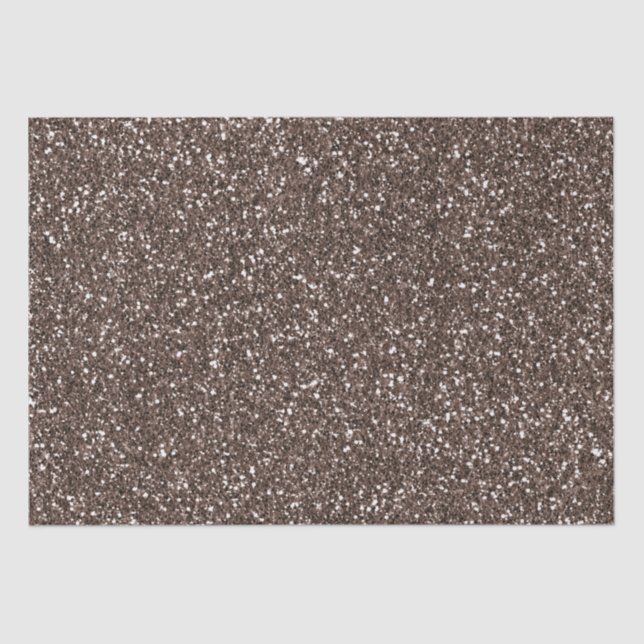 Papel De Seda Glitter Castanho de Chocolate (Frente )
