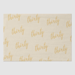 Papel De Seda Glitter de Festa de aniversário Dourada 30 "Trinta