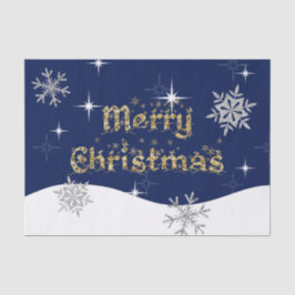 Papel De Seda Glitter de Natal Simples Elegante