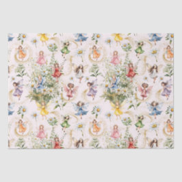 Papel De Seda Glitter Dourado das Faiarias Florais Corpinhas Mág