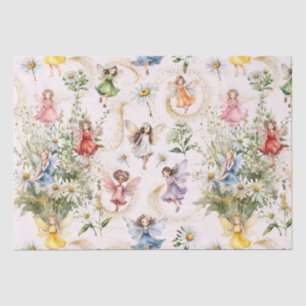 Papel De Seda Glitter Dourado das Faiarias Florais Corpinhas Mág