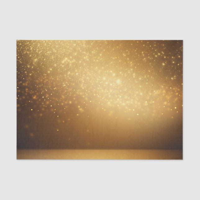 Papel De Seda Glitter Dourado Elegante (Frente )