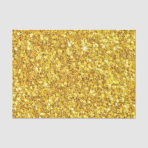 Papel De Seda Glitter Espumante Dourado E Branco