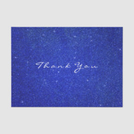 Papel De Seda Glitter Obrigado Cobalt Blue Spark Bridal