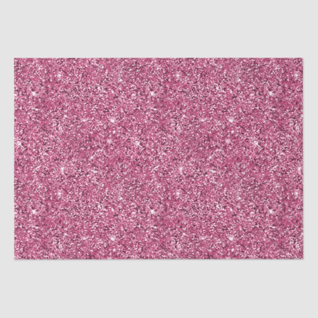 Papel De Seda Glitter Rosa (Frente )