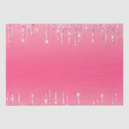 Papel De Seda Glitter Rosa Glitter Girly Trendy Chic Bling