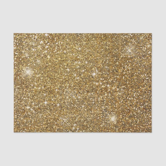 Papel De Seda Glitter Sparkle Dourado Glittery Sparkle Bonito (Frente )