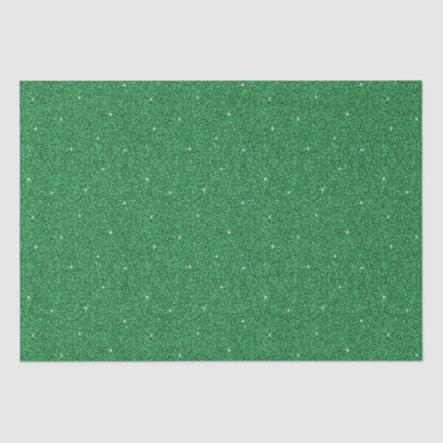 Papel De Seda Glitter Verde (Frente )