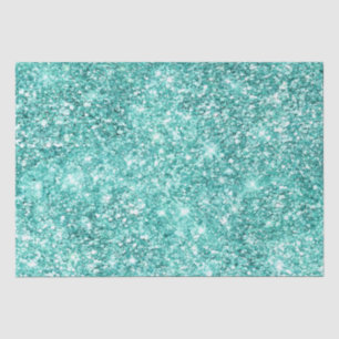Papel De Seda Glitter Verde Mint
